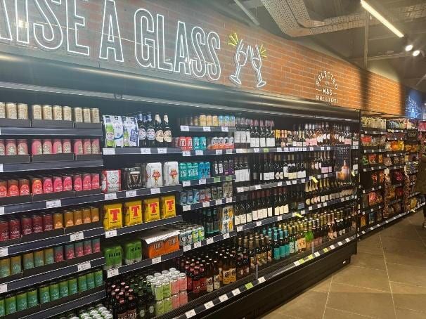 The completed chilled drinks aisle.